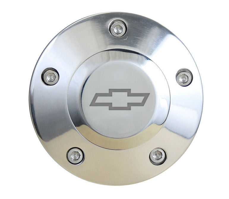 ForeverSharp Polished Chevy 6-Hole Horn Button for Aftermarket Steering Wheels