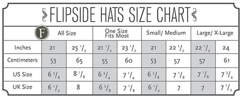 Hat Size Chart Inches