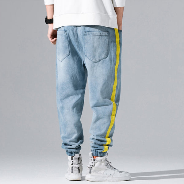 pants with yellow stripe