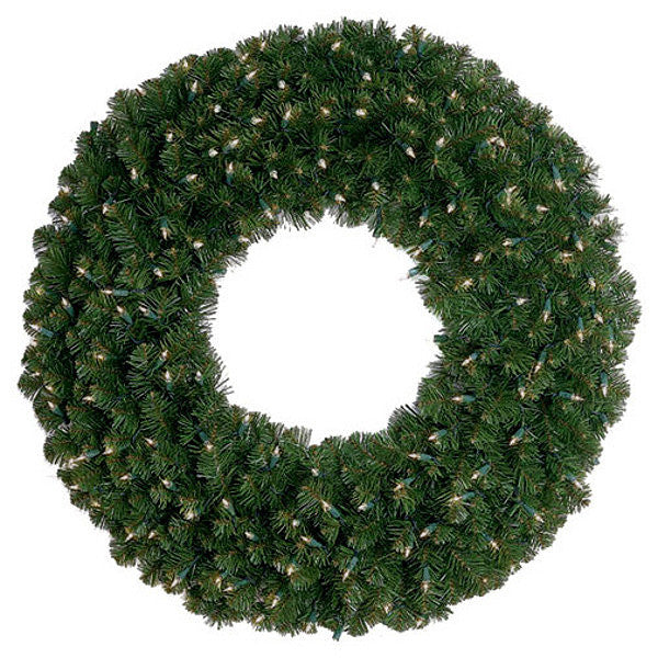 large outdoor lighted wreath