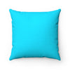 Pillow -Turquoise- Love Heart -Spun Polyester -Square - Falling Leaf Card Co.