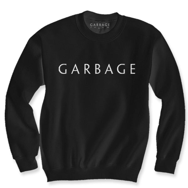 BLACK GARBAGE LOGO EMBROIDERED SWEATER