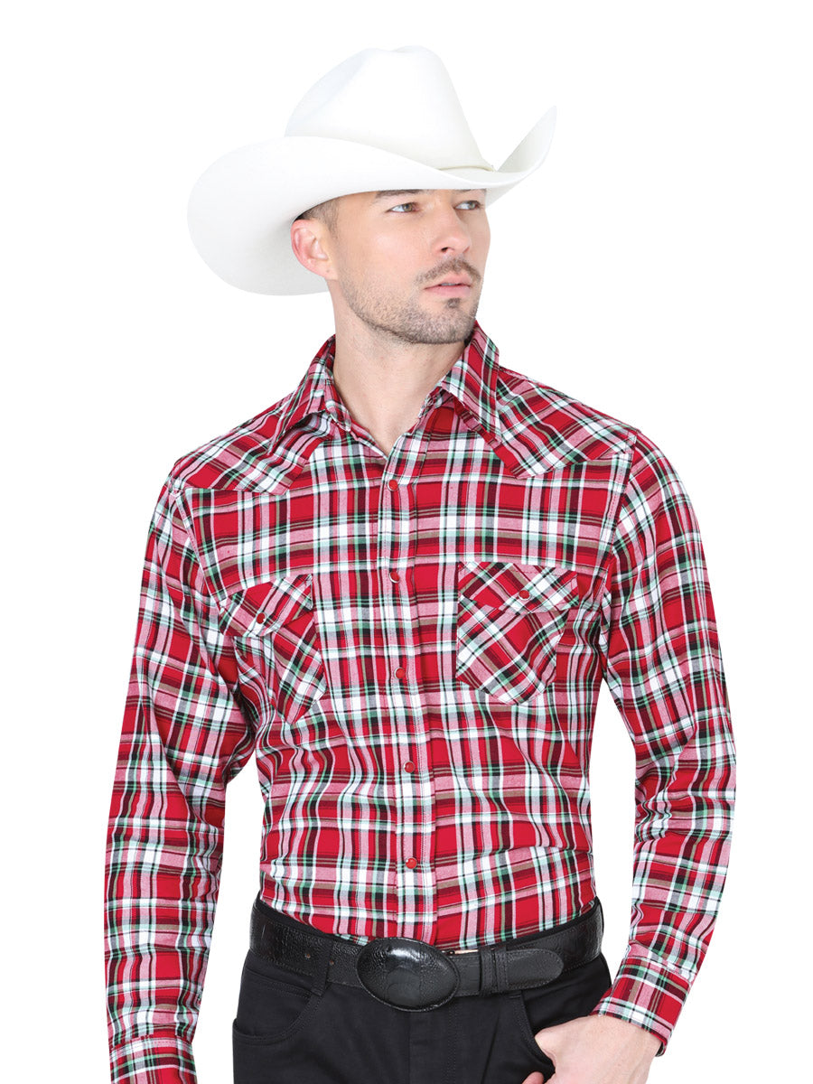 Camisa Vaquera Manga Estampada Cuadros - Western Shirt Don