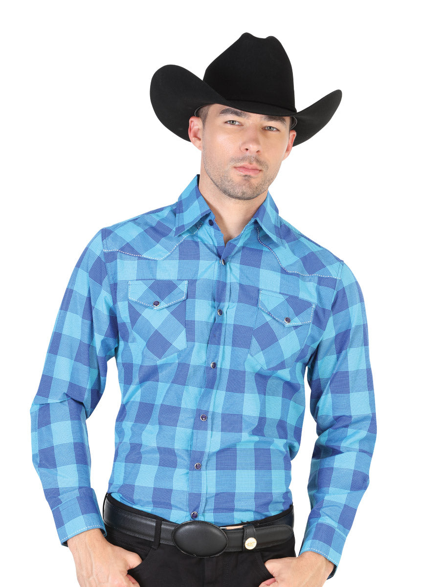 Familiar Ostentoso Polinizador Camisa Vaquera Manga Larga de Bolsillos Estampada Cuadros - Western Shirt –  Don Max