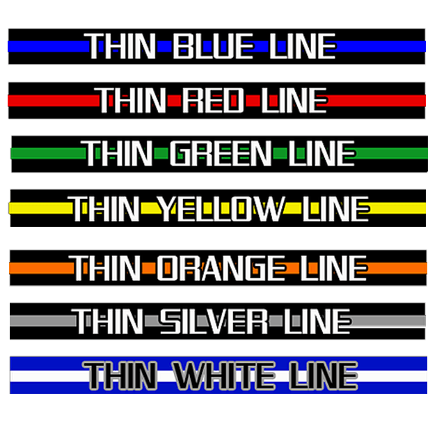 Temmelig færge Tak The Thin Line Meanings - Thin Line Definitions – Morale Patch® Armory