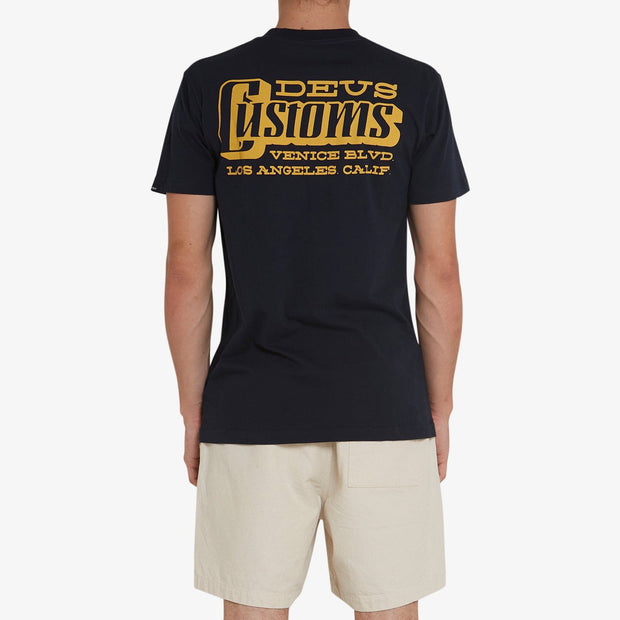 Stripes Tee - Mens Short Sleeve T-Shirt - Navy - firstmasonicdistrict