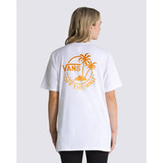 Classic Mini Dual Palm Tee - Mens Short Sleeve T-Shirt - White/Harvest Pumpkin