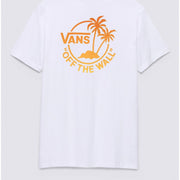 Classic Mini Dual Palm Tee - Mens Short Sleeve T-Shirt - White/Harvest Pumpkin