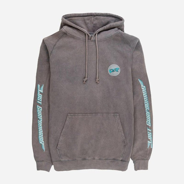 Lost Surfboards Raglan Hoodie - Mens Hoodie - Vintage Grey - firstmasonicdistrict