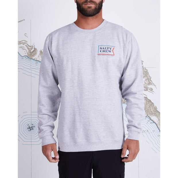 Layers Terry Crew Fleece - Mens Sweatshirt - Athletic Heather - firstmasonicdistrict