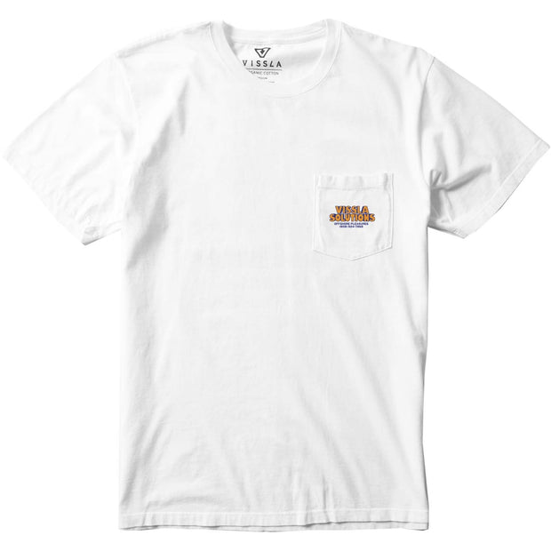 Solutions Pocket T Shirt | White - firstmasonicdistrict