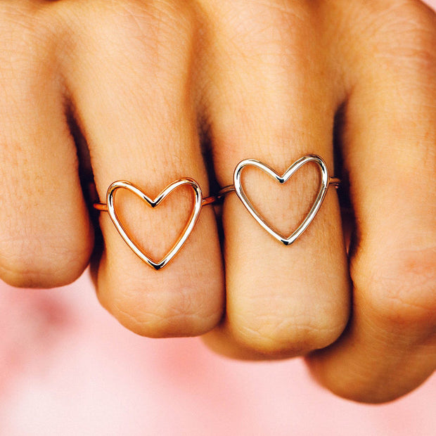 Big Heart Band Ring | Silver - firstmasonicdistrict