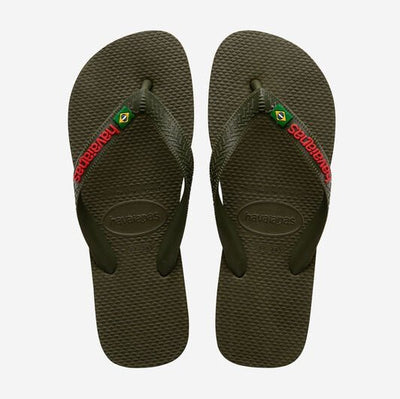 Hav. Brasil Logo | Green | Flip Flops - firstmasonicdistrict