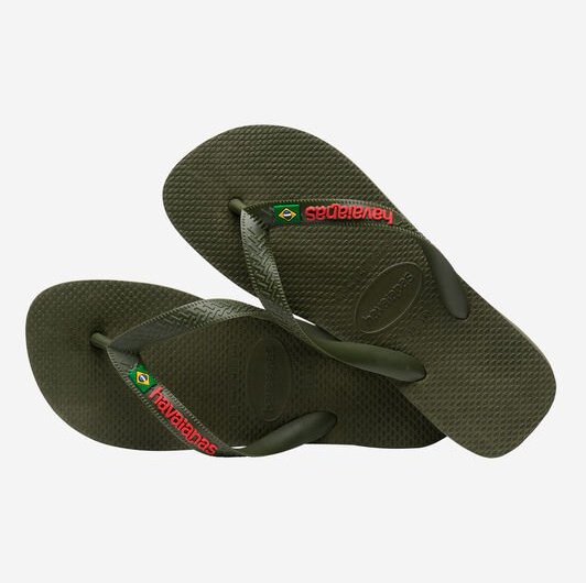 Hav. Brasil Logo | Green | Flip Flops - firstmasonicdistrict