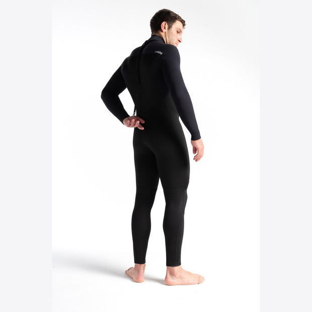 Session 5:4:3 mm Mens Winter Wetsuit - Back Zip - Black Black Diamond - firstmasonicdistrict