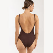 Wave Break Minimal One Piece - Chocolate - firstmasonicdistrict