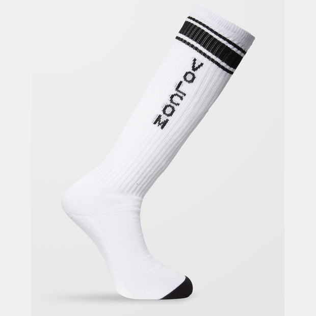 High Stripe Socks - Pair of Mens Crew Socks - One Size - White - firstmasonicdistrict