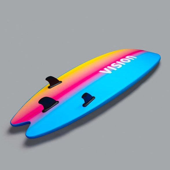 Vision XPS Ignite Softboard Foamie - Fish  - Blue/Psychedelic - 5'7 or 6'2 - firstmasonicdistrict