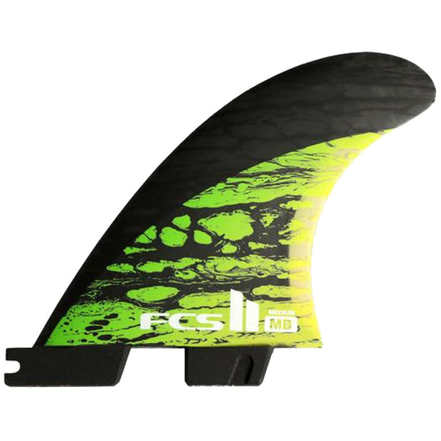 Surf Shop, Surf Hardware, FCS, MD PC Carbon Tri Fins, Medium, Fins, Green