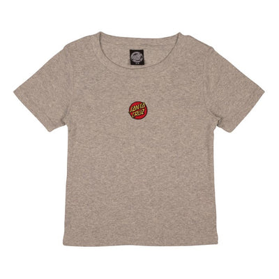 Santa Cruz Womens T-Shirt / Classic Dot Emb T-shirt / Heather Grey - firstmasonicdistrict