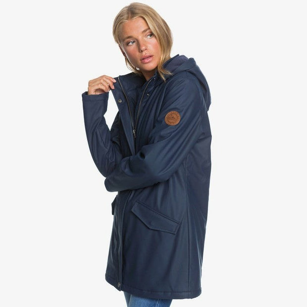 Downtown Calling Waterproof Hooded Rain - Mood Indigo - firstmasonicdistrict