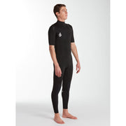 Modulator 2/2 Short Sleeve Chest Zip Spring Wetsuit - Black - firstmasonicdistrict