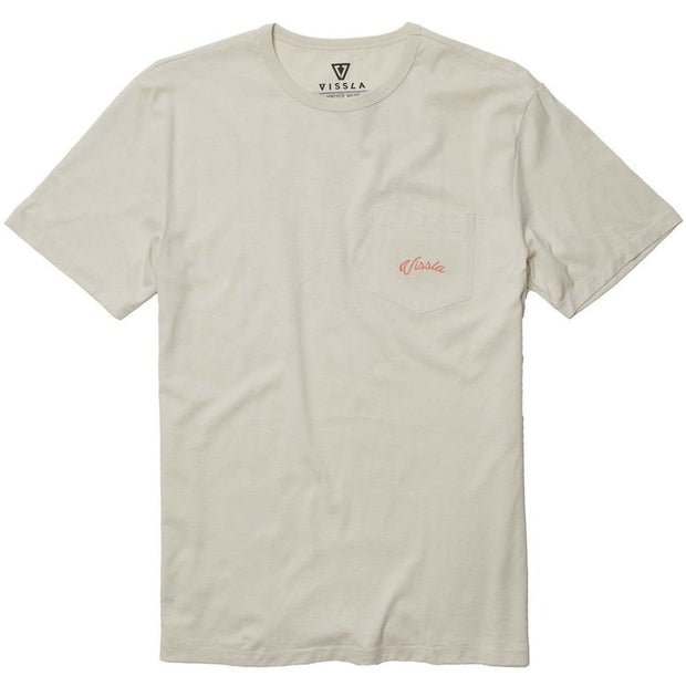 Radical Organic Pocket T Shirt | Bone - firstmasonicdistrict