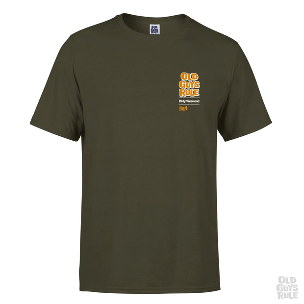 Dirty Weekend IV - Mens T-Shirt - Olive Green - firstmasonicdistrict