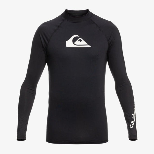 All Time Long Sleeve UPF 50 Rash Vest - Mens Surf Shirt/Rashguard - Black - firstmasonicdistrict