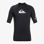 All Time Short Sleeve UPF 50 Rash Vest - Mens Surf Shirt/Rashguard - Black - firstmasonicdistrict