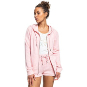 Perfect Wave Womens Zipped Hoodie - Powder Pink - firstmasonicdistrict