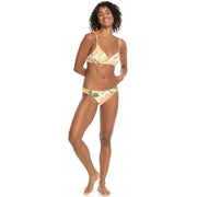Printed Beach Classics - Womens Bra Bikini Top - Bright White Subtly Salty Flat - firstmasonicdistrict