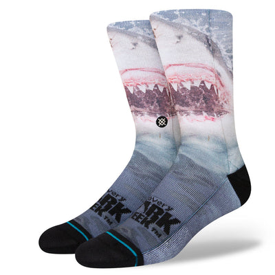 Pearly Whites Crew Socks / Blue - firstmasonicdistrict