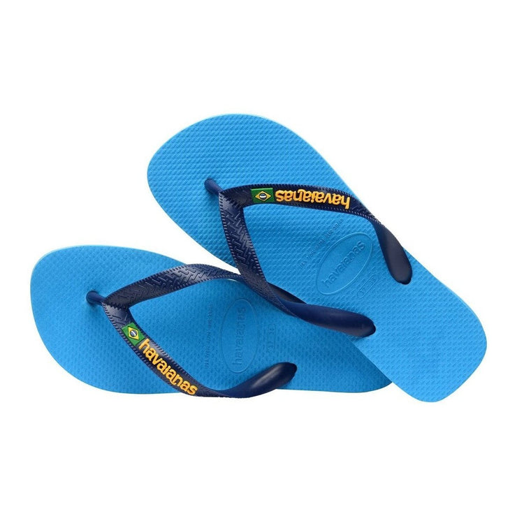 Havaianas Brasil Logo - Womens Flip Flops - Turquoise/Turquoise - firstmasonicdistrict