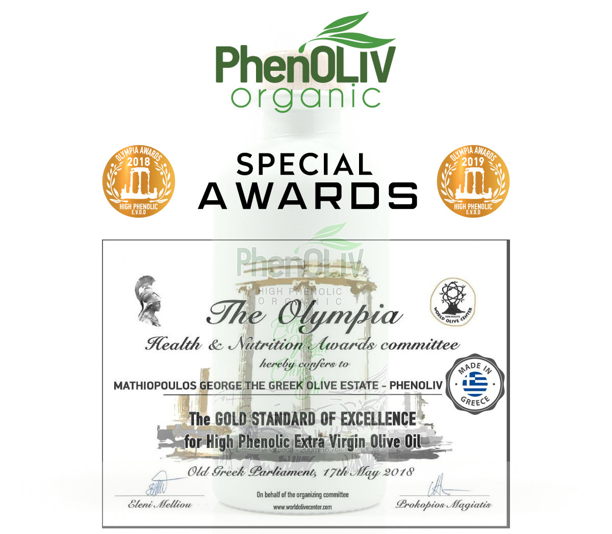 PhenOLIV_Organic_extra_virgin_olive_oil_awards_olympicco post