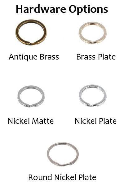 Leather Key Chain Hardware Options
