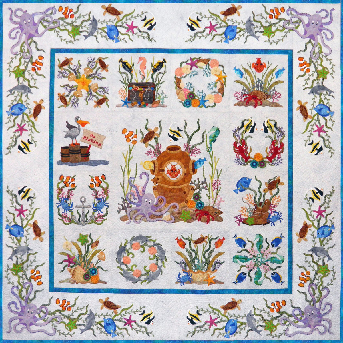 p3-designs-octopus-garden-ocean-applique-quilt-pattern-set-beaverhead-treasures-llc