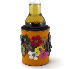Stubby cooler decorated with flowers