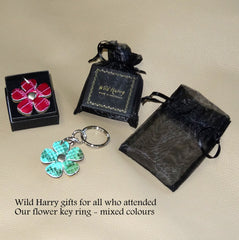flower key ring packaged