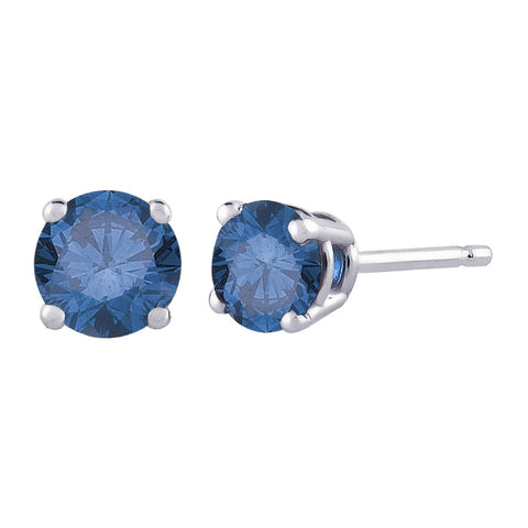 Katarina.com-Blue Diamond Earring Studs