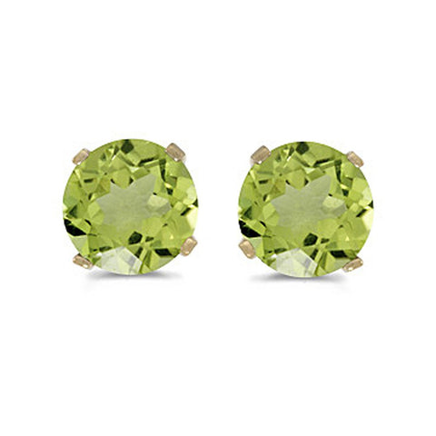 Katarina.com - NATURAL 5 MM PERIDOT EARRING STUDS