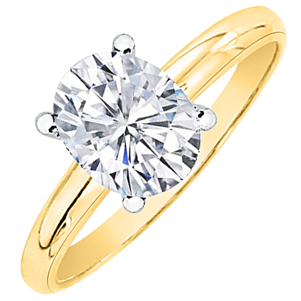 2 11 Ct G Si3 Oval Cut Diamond Solitaire Engagement Ring In 14k