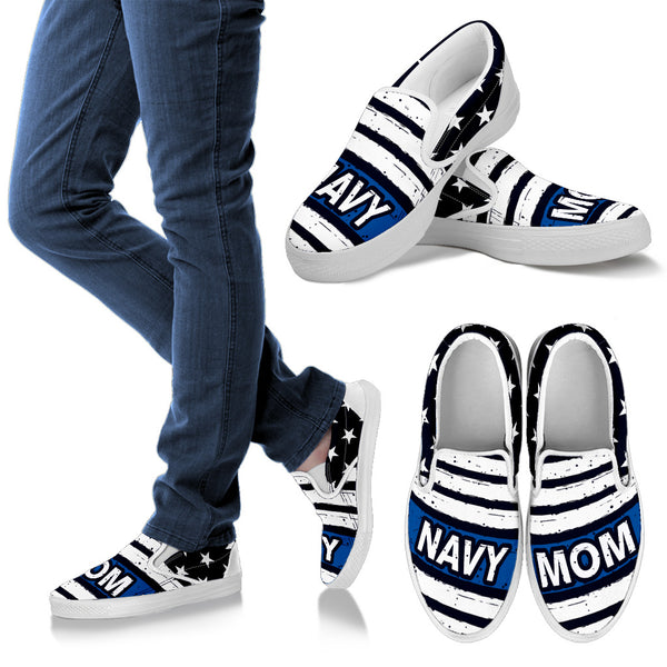 navy mom sneakers
