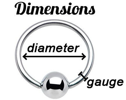 captive ring dimension gauge size