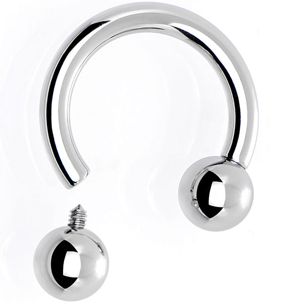 2pcs 12g to 00G 1/2" 5/8" 3/4" Steel Horseshoe Circular Barbell Septum Earrings