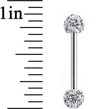 Ferido Nipple Ring Body Jewelry Haltères Boule Disco 16 G 1/2" Paire 