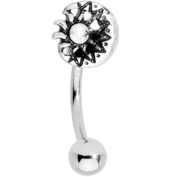 Moon Curved Eyebrow Ring 
