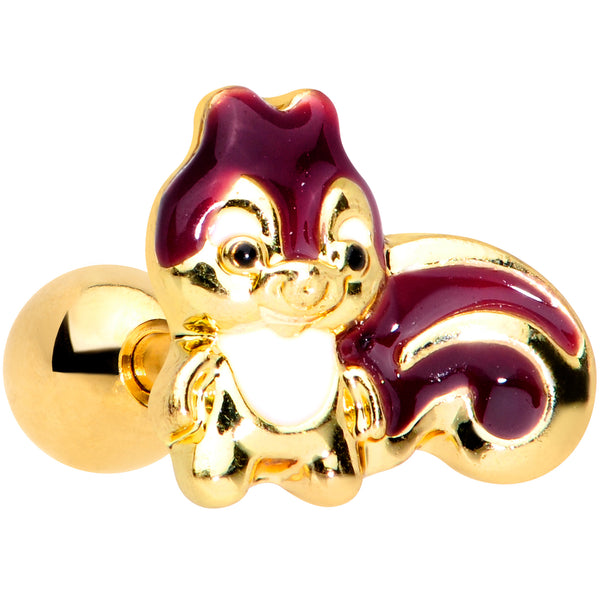 16 Gauge 1/4 Gold Tone Squirrel 