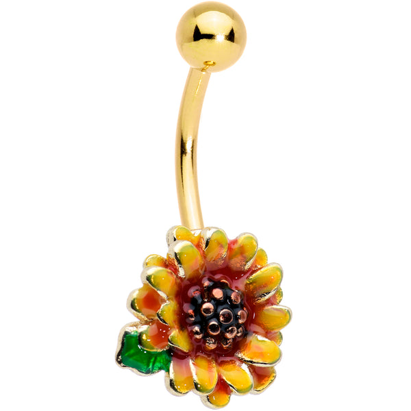 sunflower navel ring