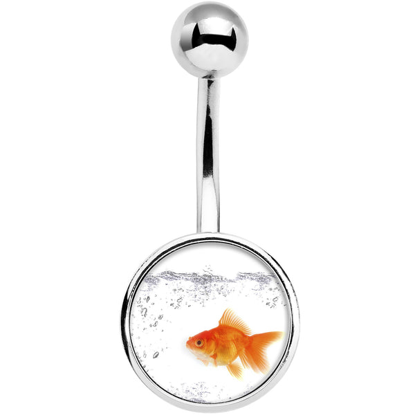 Koi Fish 316L Surgical Steel Belly Button Ring 